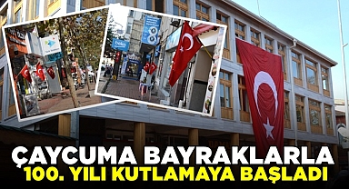 Çaycuma bayraklarla 100. yılı kutlamaya başladı