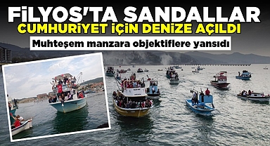 Filyos'ta sandallar Cumhuriyet için denize açıldı