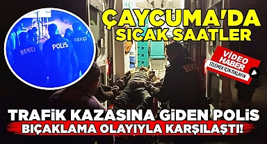 Trafik kazasına giden polis bıçaklama olayıyla karşılaştı!