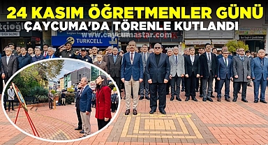 24 Kasım Öğretmenler Günü Çaycuma'da törenle kutlandı