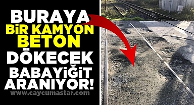 Buraya bir kamyon beton dökecek babayiğit aranıyor!