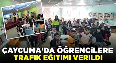 Çaycuma'da öğrencilere trafik eğitimi verildi 