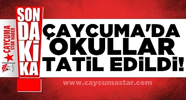 Çaycuma'da okullar tatil edildi!