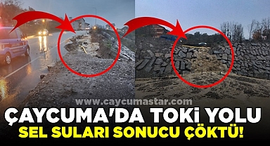 Çaycuma TOKİ yolu sel suları sonucu çöktü!