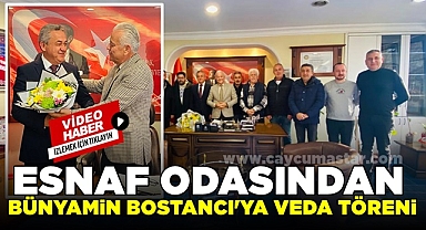 Esnaf Odasından Bünyamin Bostancı'ya veda töreni