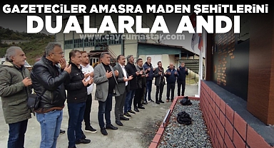 Gazeteciler Amasra şehitlerini dualarla andı
