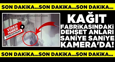 Kağıt fabrikasındaki dehşet anları saniye saniye kamera'da!