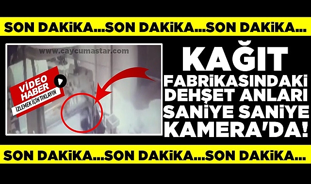 Kağıt fabrikasındaki dehşet anları saniye saniye kamera'da!