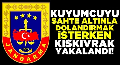 Kuyumcuyu sahte altınla dolandırmak isterken kıskıvrak yakalandı!