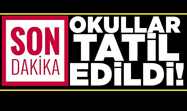 Son dakika! Okullar tatil edildi!