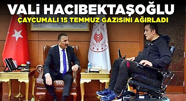 Vali Hacıbektaşoğlu Çaycumalı 15 Temmuz gazisini ağırladı