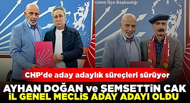 Ayhan Doğan ve Şemsettin Cak İl Genel Meclis aday adayı oldu