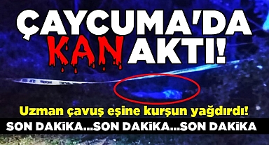 Çaycuma'da kan aktı! Uzman çavuş eşine kurşun yağdırdı!