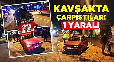 Çaycuma'da kaza! Kavşakta çarpıştılar! 1 yaralı