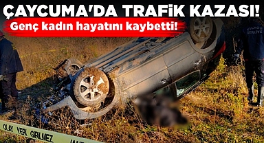 Çaycuma'da trafik kazası! / Genç kadın hayatını kaybetti!