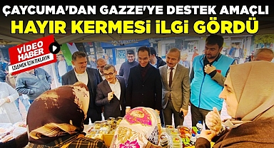 Çaycuma'dan Gazze'ye destek amaçlı hayır kermesi ilgi gördü