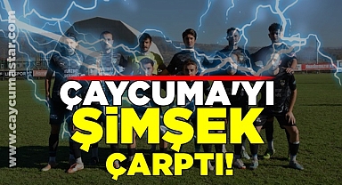 Çaycuma'yı şimşek çarptı!