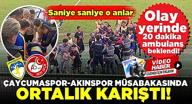 Çaycumaspor-Akınspor müsabakasında olaylar çıktı! 