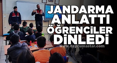 Jandarma anlattı, öğrenciler dinledi