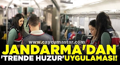 Jandarma'dan 'Trende Huzur' uygulaması!