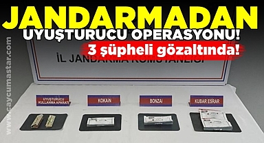 Jandarmadan uyuşturucu operasyonu! / 3 şüpheli gözaltında!