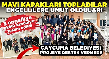 Mavi kapakları topladılar, engellilere umut oldular