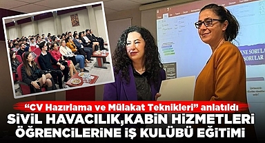 Sivil Havacılık, Kabin Hizmetleri öğrencilerine iş kulübü eğitimi