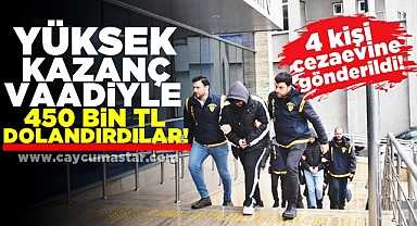 Yüksek kazanç vaadiyle 450 bin TL dolandırdılar!
