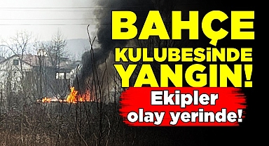 Bahçe kulübesinde yangın! Ekipler olay yerinde!