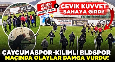 Çaycumaspor-Kilimli Belediyespor maçında olaylar damga vurdu!