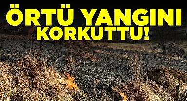 Örtü yangını korkuttu!