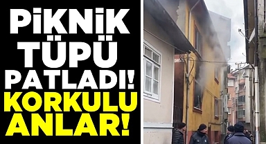 Piknik tüpü patladı! Korkulu anlar!