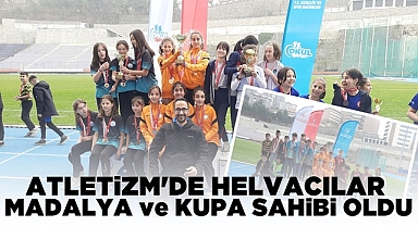 Atletizmde Helvacılar madalya ve kupa sahibi oldu!