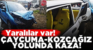 Çaycuma-Kozcağız yolunda kaza! Yaralılar var!