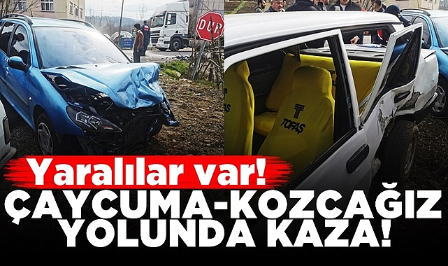 Çaycuma-Kozcağız yolunda kaza! Yaralılar var!