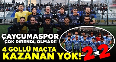 Çaycumaspor çok direndi, olmadı! 2-2