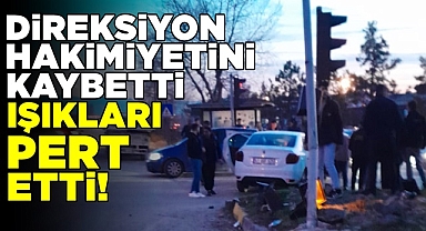 Direksiyon hakimiyetini kaybetti! / Işıkları pert etti!