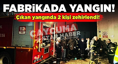 Fabrikada yangın! Çıkan yangında iki kişi zehirlendi!