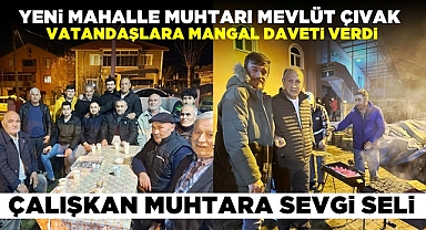 Çalışkan muhtara sevgi seli