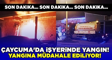 Çaycuma'da işyerinde yangın! Ekipler müdahale ediyor!