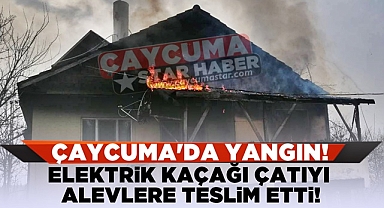 Elektrik kaçağı çatıyı alevlere teslim etti!