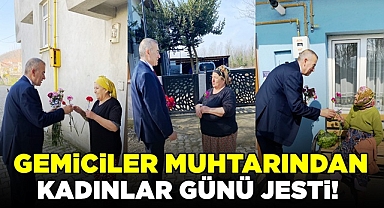 Gemiciler muhtarından Kadınlar Günü jesti!