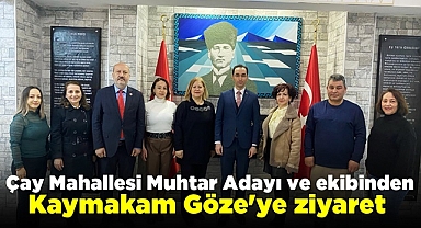 Gökhan Nalcıol ve ekibinden Kaymakam Göze'ye ziyaret
