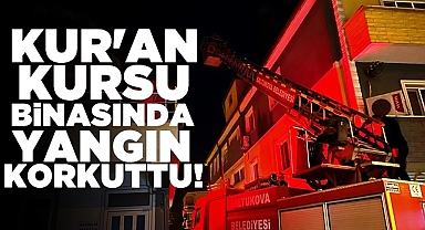 Kur'an kursu binasında yangın korkuttu!
