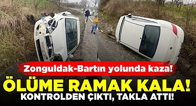 Ölüme ramak kala! Zonguldak-Bartın yolunda kaza!