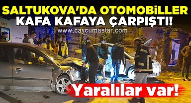 Saltukova'da otomobiller kafa kafaya çarpıştı! Yaralılar var!