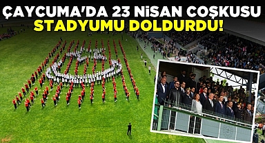 Çaycuma'da 23 Nisan coşkusu stadyumu doldurdu!