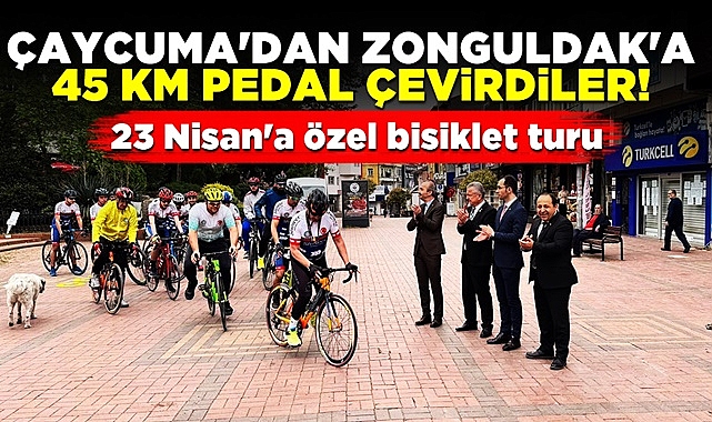 Çaycuma'dan Zonguldak'a 45 km pedal çevirdiler!