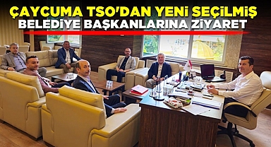 Çaycuma TSO'dan yeni seçilmiş belediye başkanlarına ziyaret