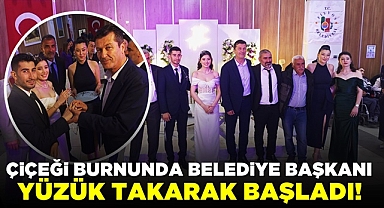 Çiçeği burnunda belediye başkanı yüzük takarak başladı!